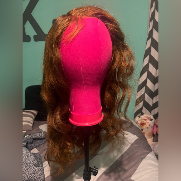 Honey Brown Gold Human Hair Wig - Picture 4 of 7